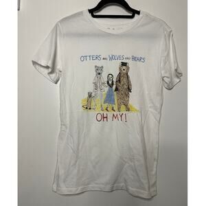 Unfortunate Portrait U.P. "Wizard of Oz" White Short Sleeve T-Shirt Small NWOT